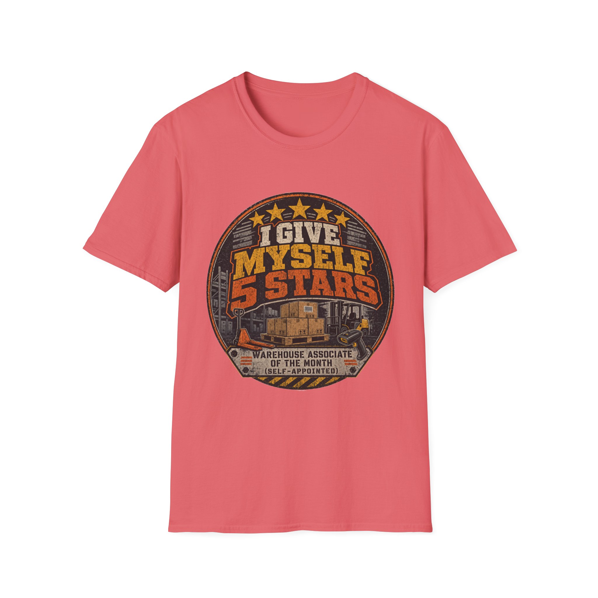 I Give Myself 5 Stars T-Shirt | Retro Badge Graphic - Image 7