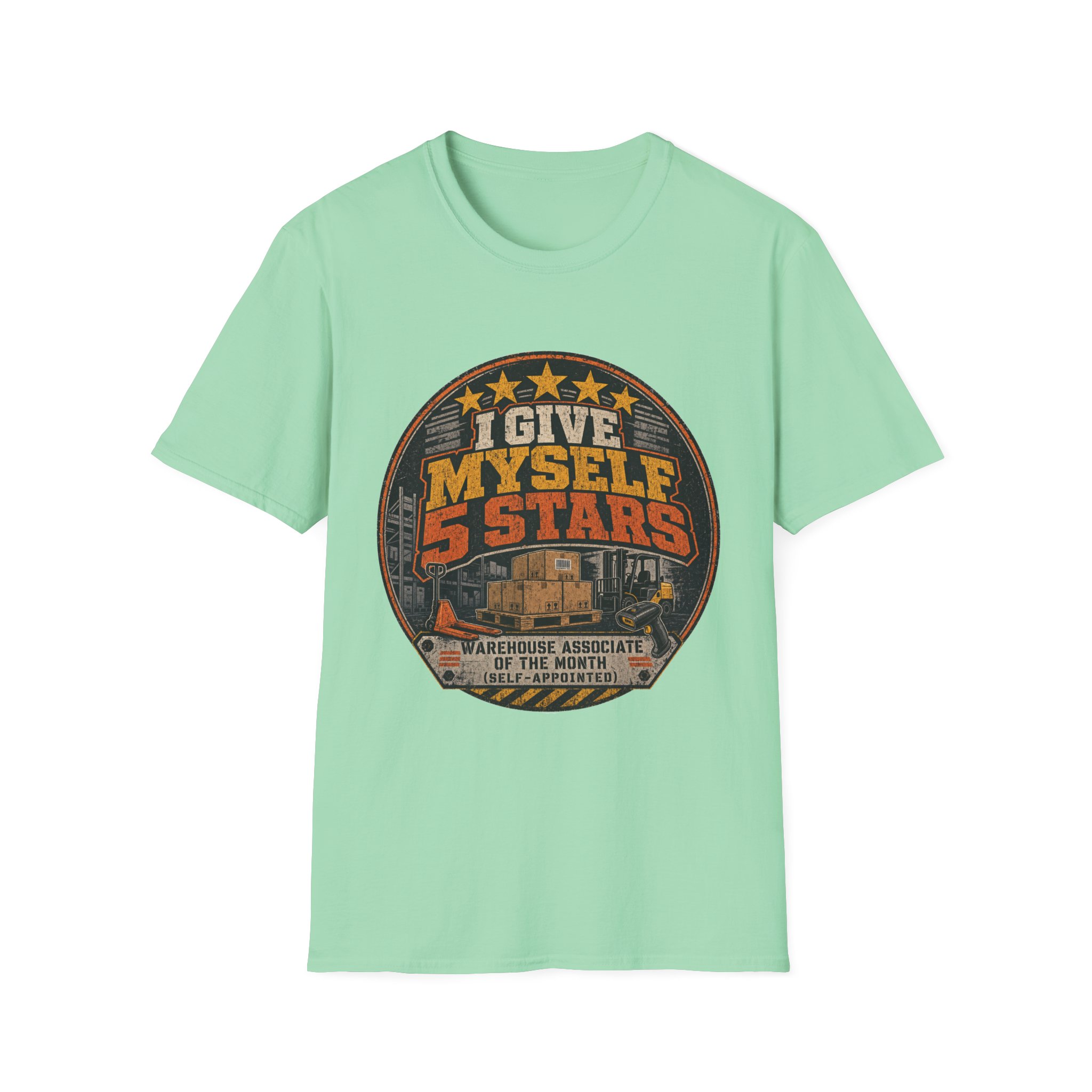I Give Myself 5 Stars T-Shirt | Retro Badge Graphic - Image 27