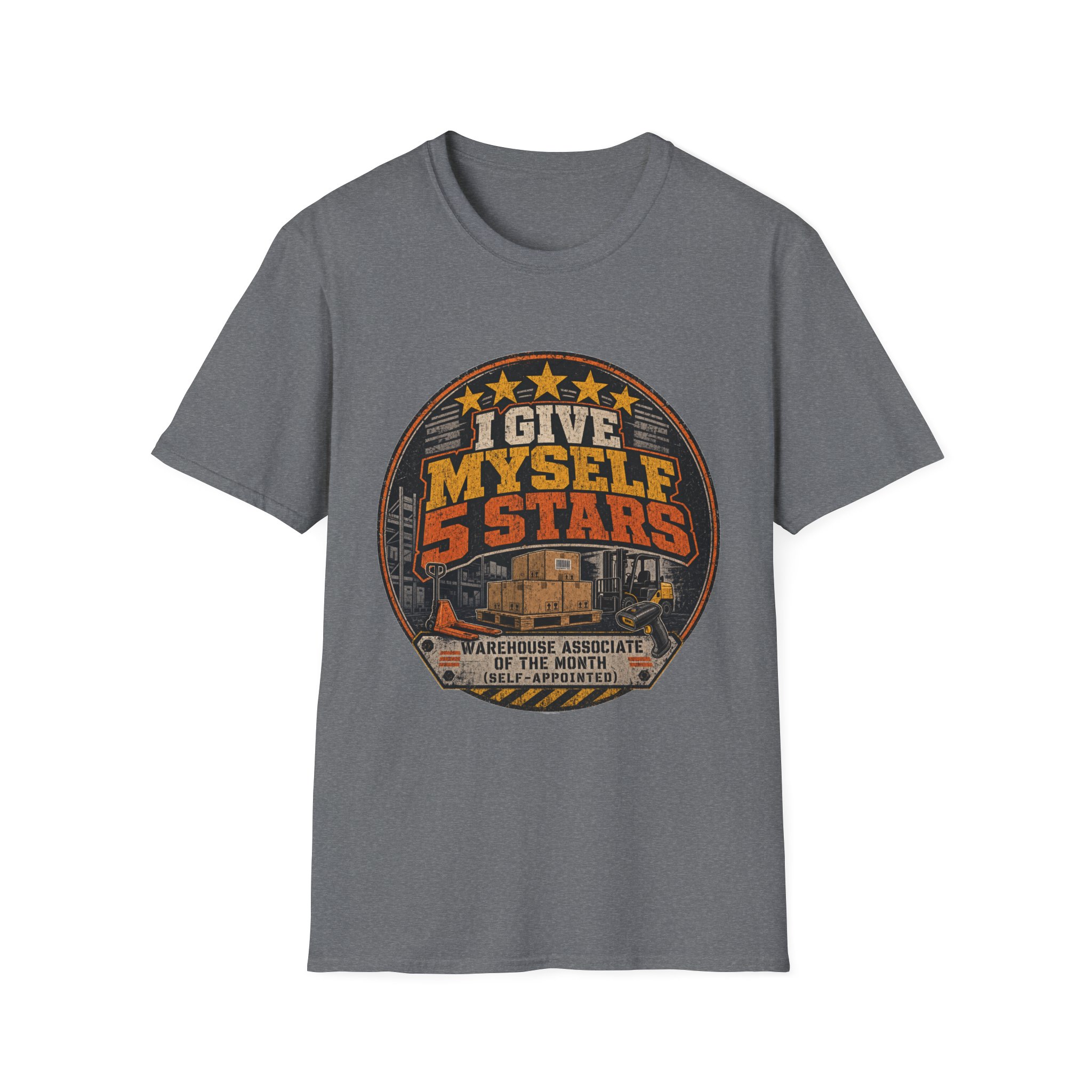 I Give Myself 5 Stars T-Shirt | Retro Badge Graphic - Image 31