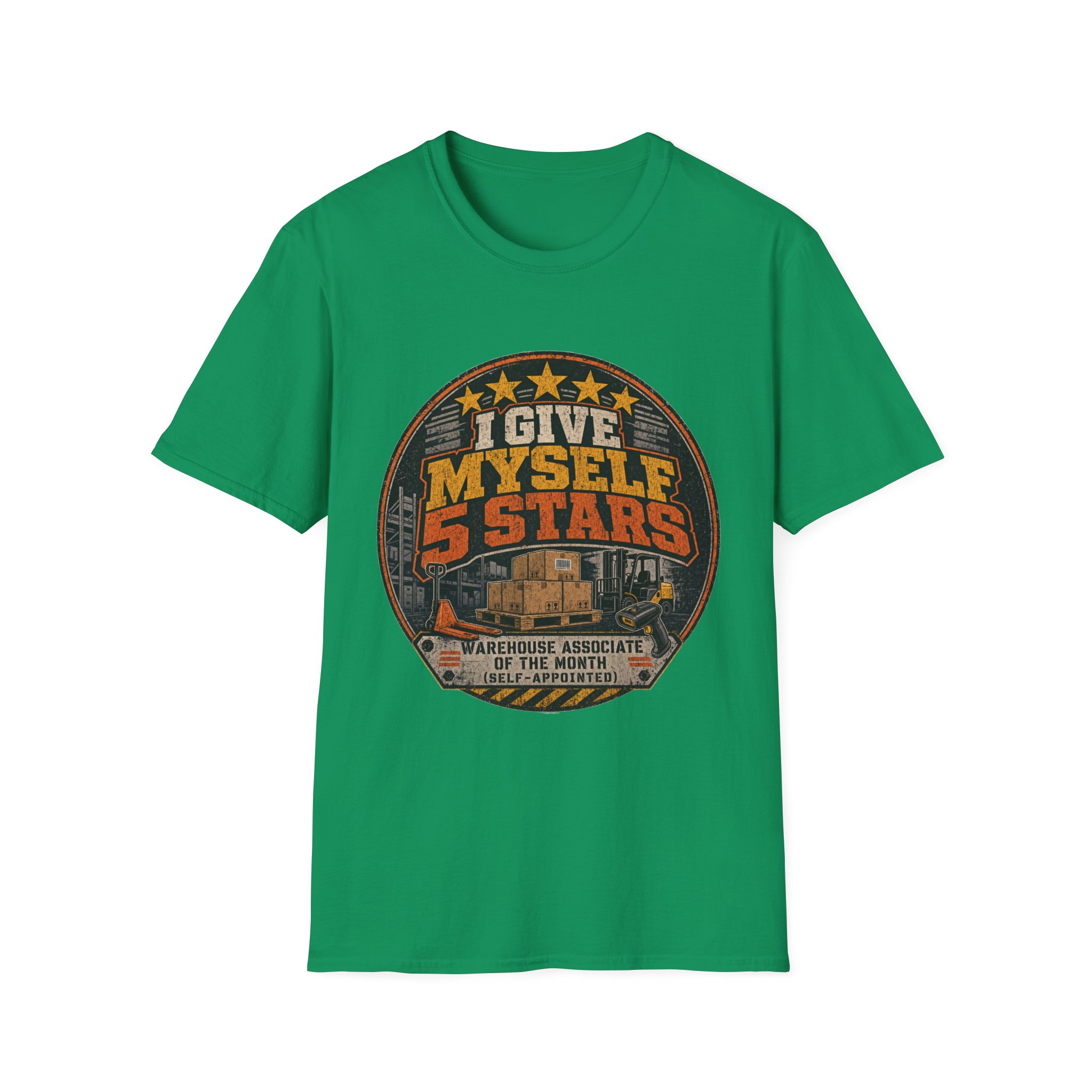 I Give Myself 5 Stars T-Shirt | Retro Badge Graphic - Image 35