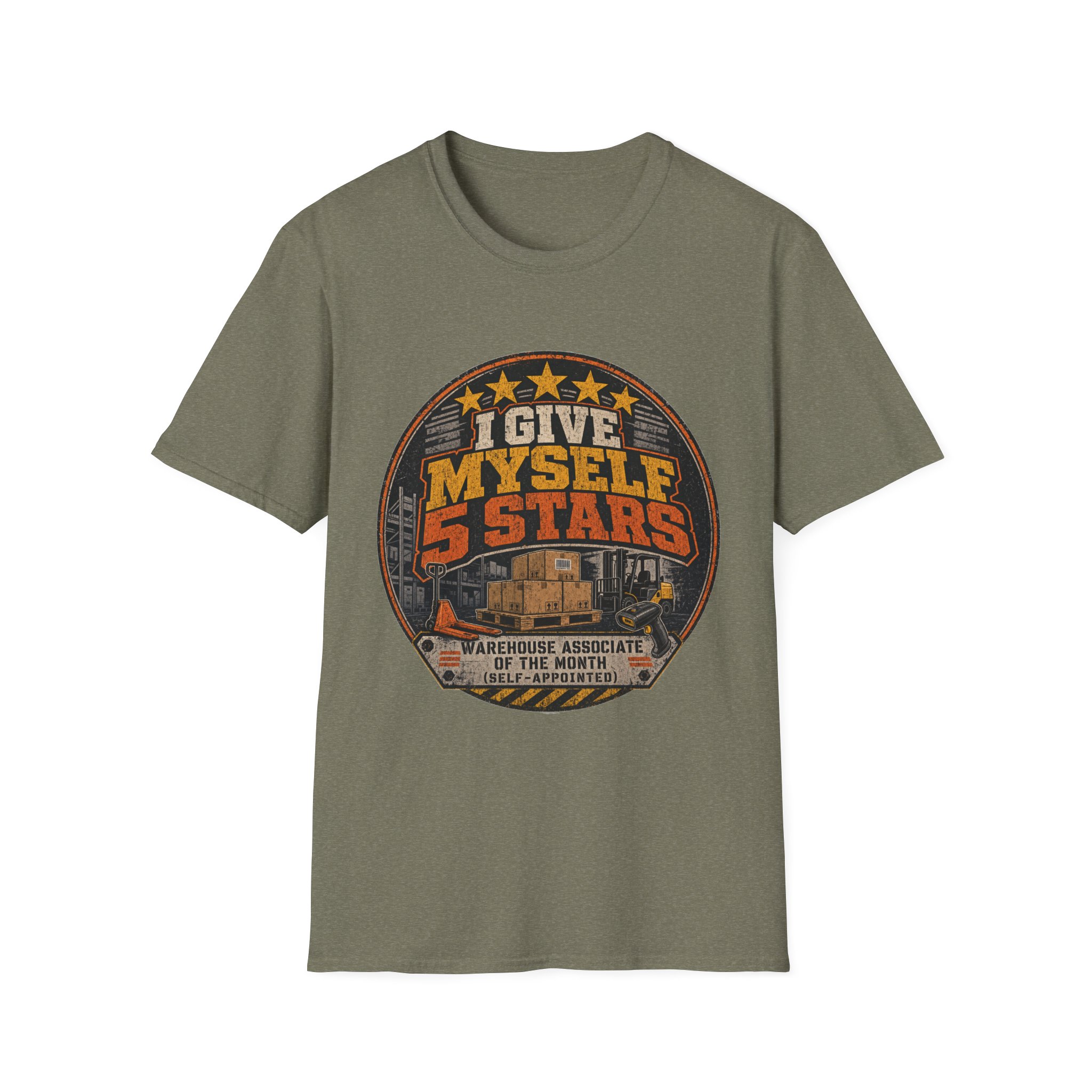 I Give Myself 5 Stars T-Shirt | Retro Badge Graphic - Image 23