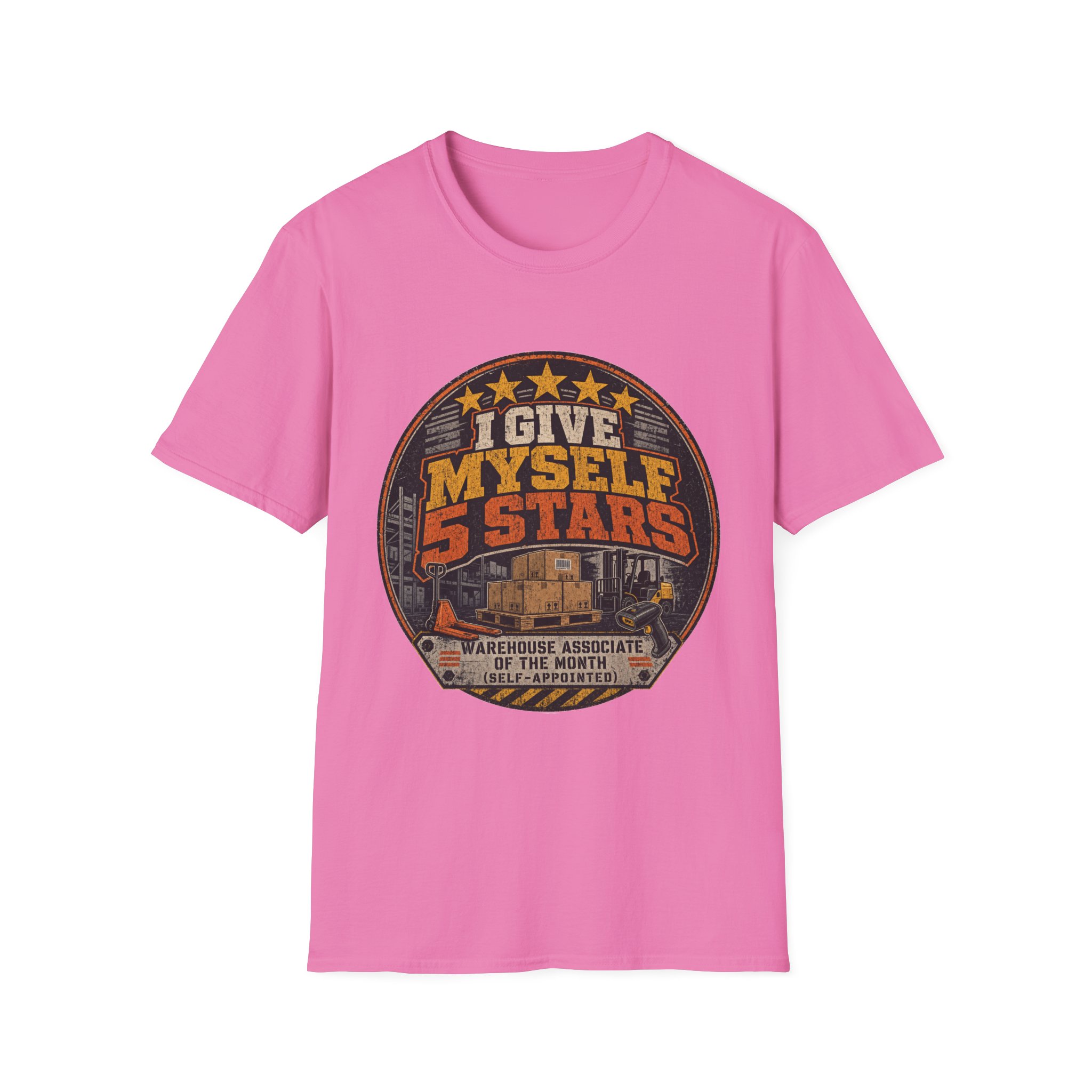 I Give Myself 5 Stars T-Shirt | Retro Badge Graphic - Image 55