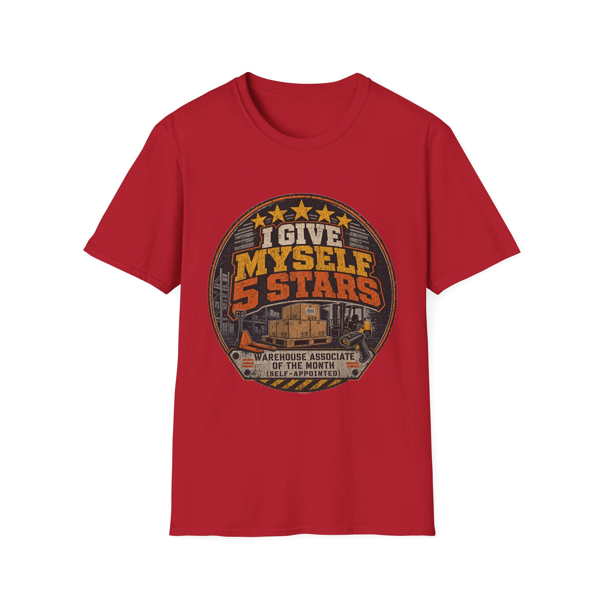 I Give Myself 5 Stars T-Shirt | Retro Badge Graphic - Image 59