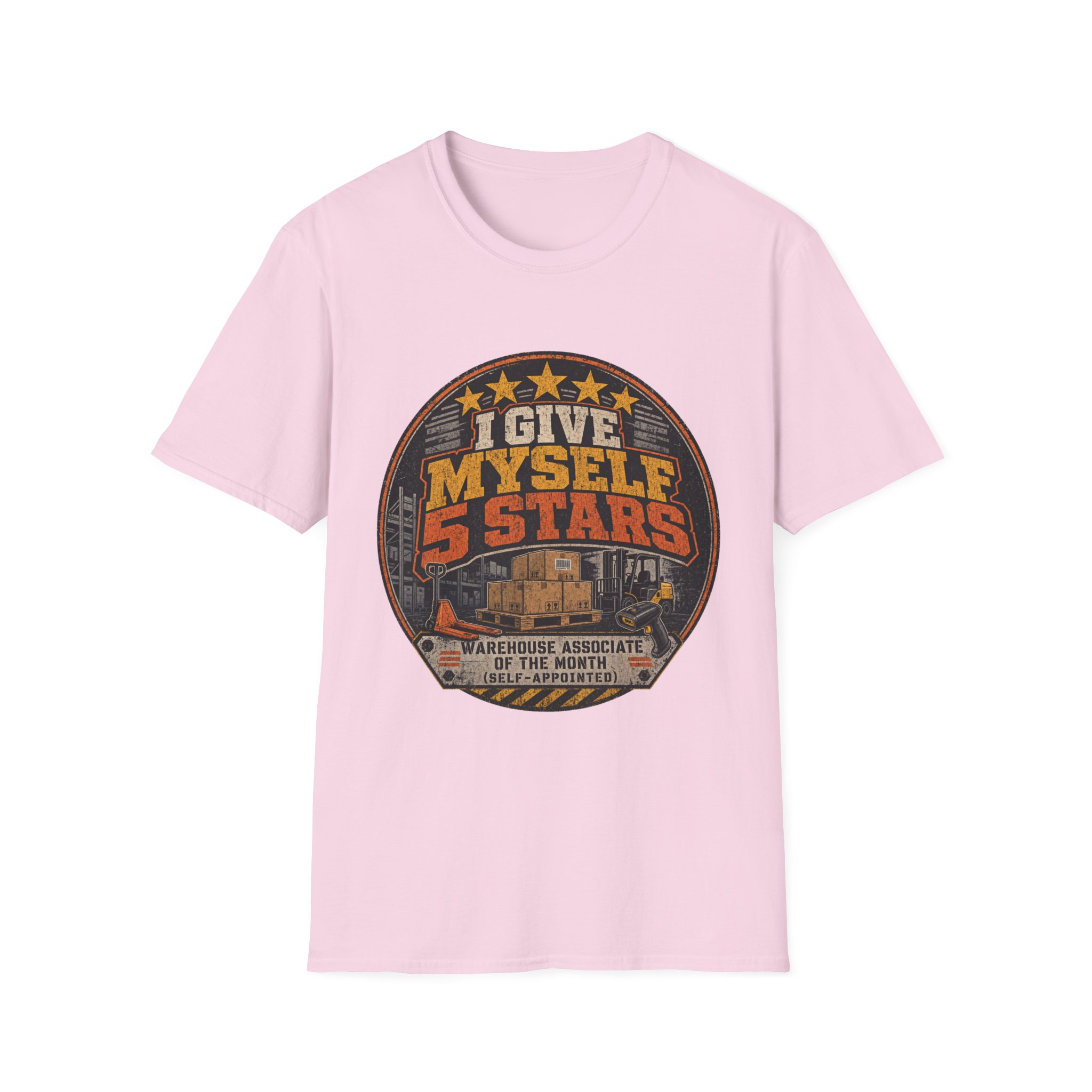 I Give Myself 5 Stars T-Shirt | Retro Badge Graphic - Image 51