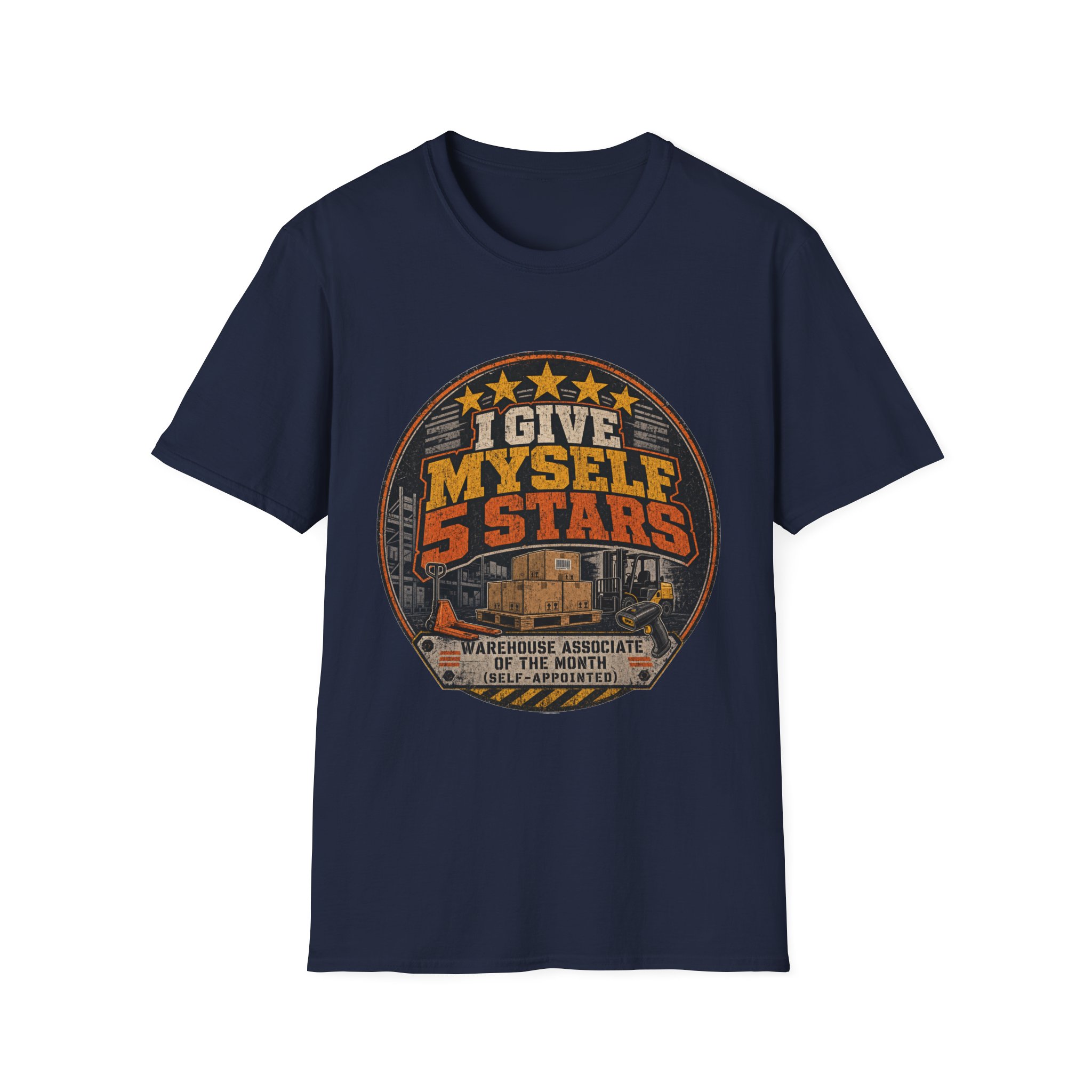I Give Myself 5 Stars T-Shirt | Retro Badge Graphic - Image 43