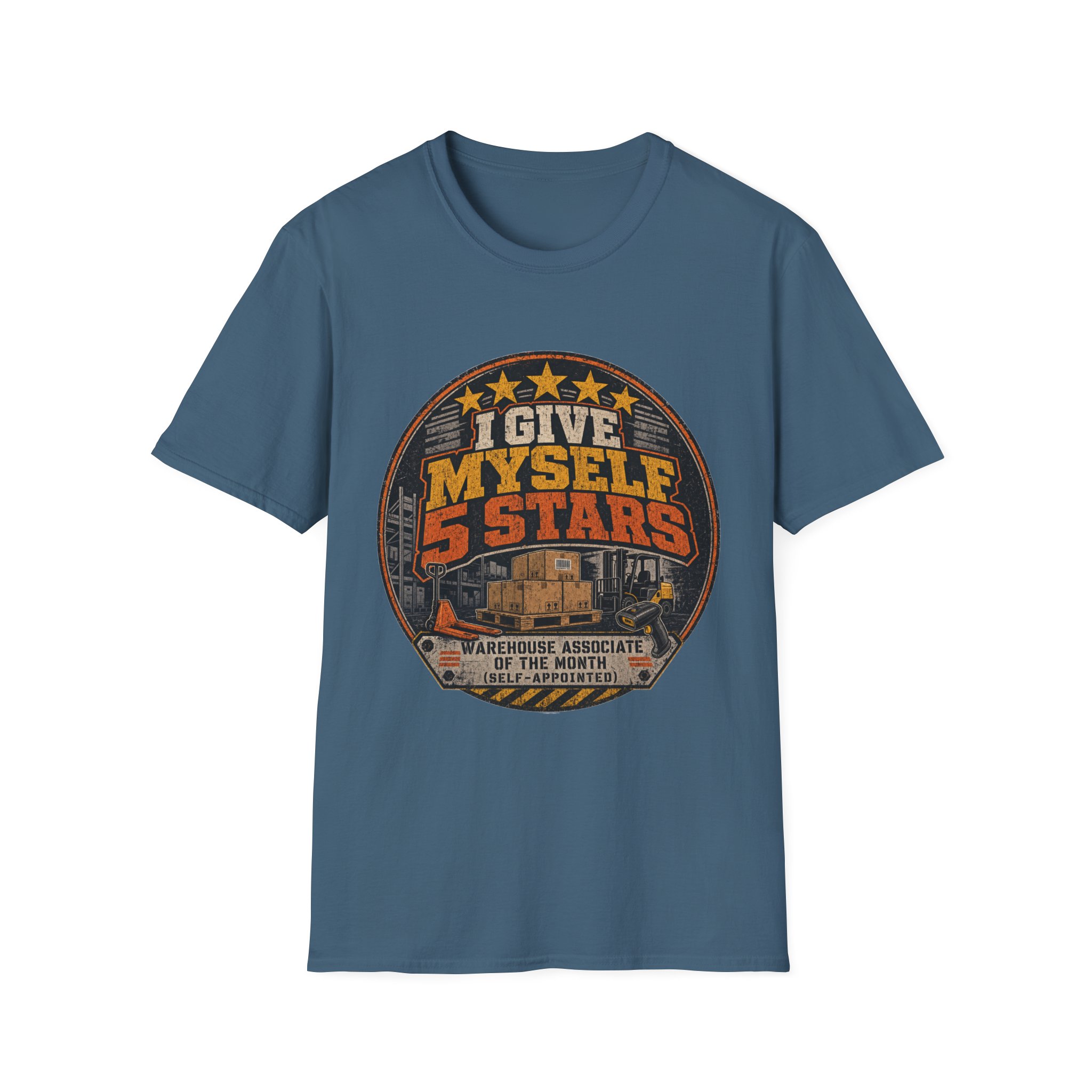 I Give Myself 5 Stars T-Shirt | Retro Badge Graphic - Image 39
