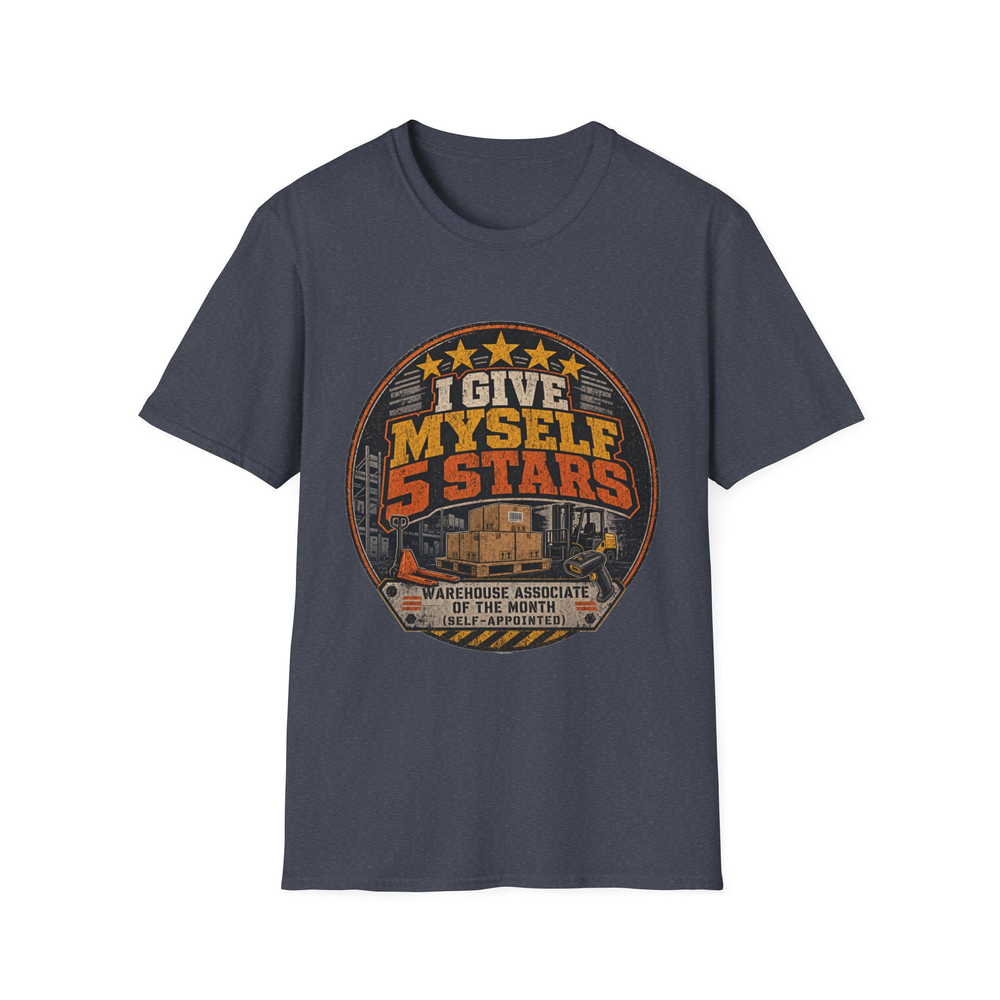 I Give Myself 5 Stars T-Shirt | Retro Badge Graphic - Image 47