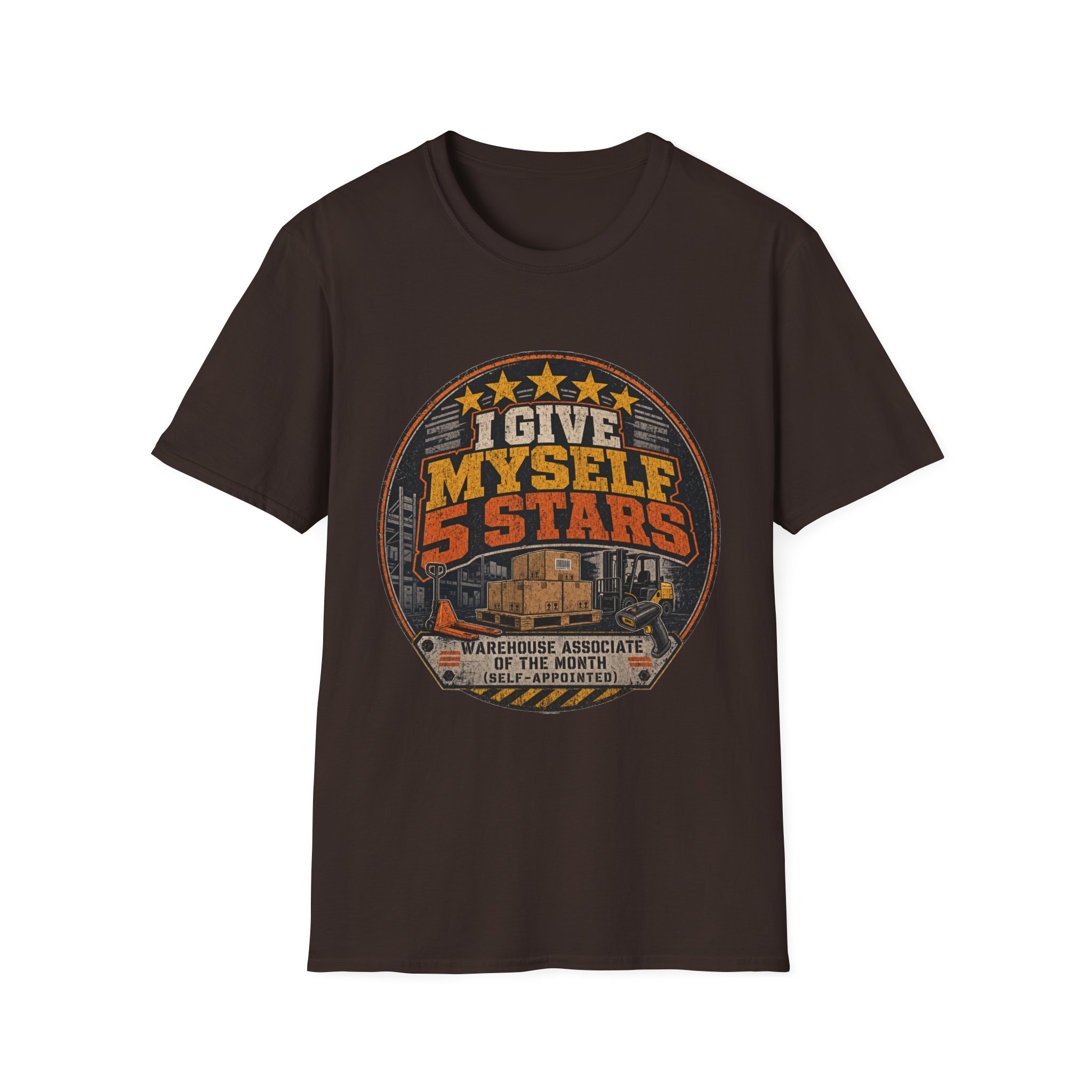 I Give Myself 5 Stars T-Shirt | Retro Badge Graphic - Image 19